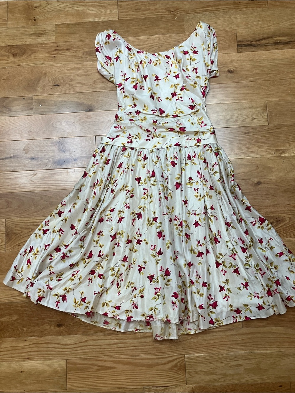 Vintage handmade drop waist Midi Dress